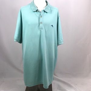 Tommy Bahama Pima collar shirt turquoise